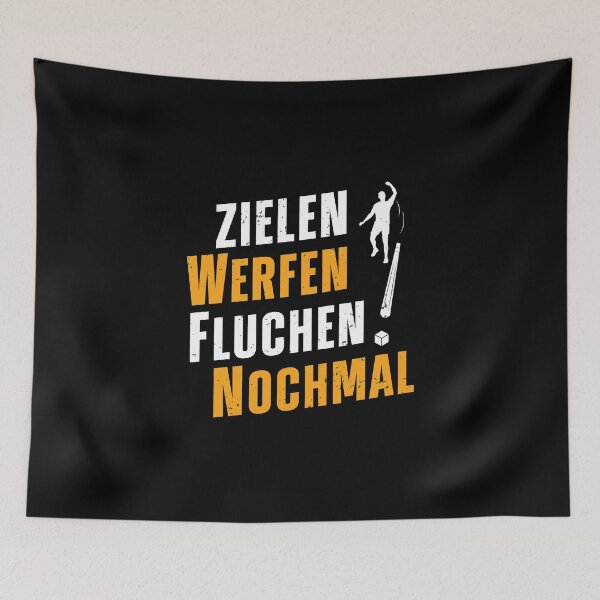 Item preview, Zielen Werfen Fluchen Nochmal designed and sold by StrongShirts.