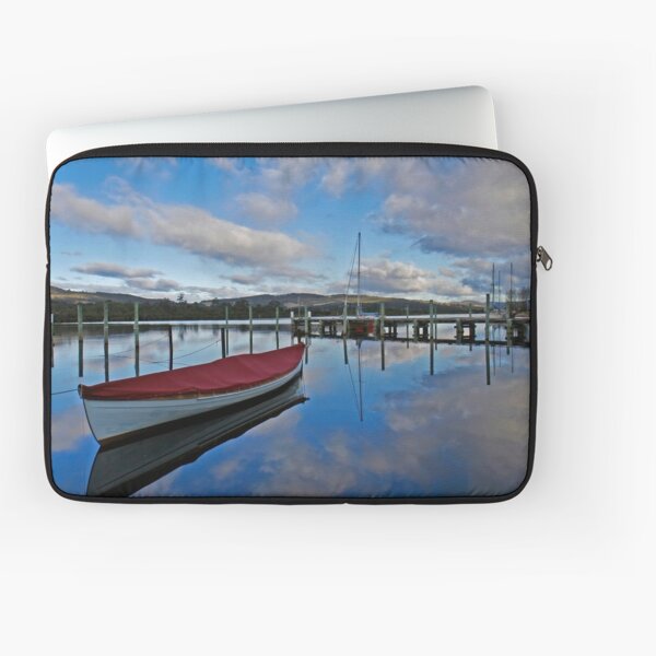 wooden boat sunset Laptop Sleeve
