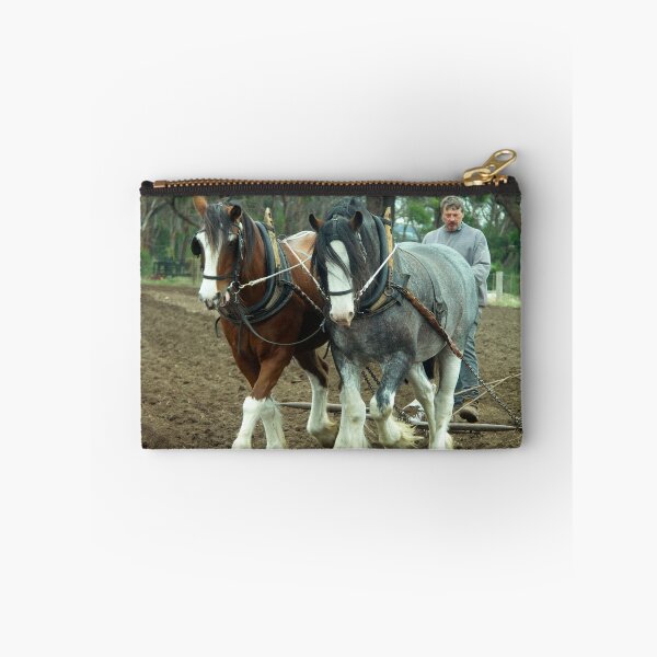 Item preview, Bright Bay and Blue Roan working the land designed and sold by Bev Pascoe.