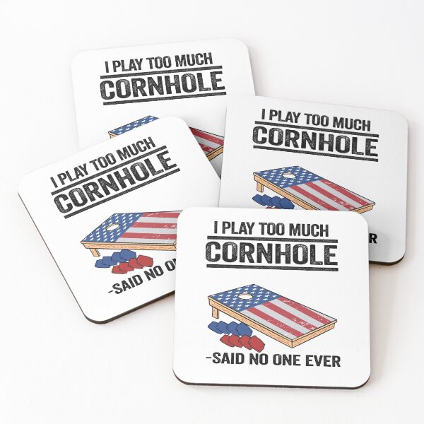 Item preview, I Play Too Much Cornhole Quote American Flag Corn Hole designed and sold by Stronzi.