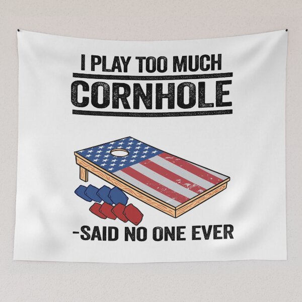 Item preview, I Play Too Much Cornhole Quote American Flag Corn Hole designed and sold by Stronzi.