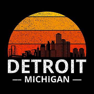 Retro Lions Football Fan Vintage Detroit Skyline Sticker for Sale by  pixeljamz