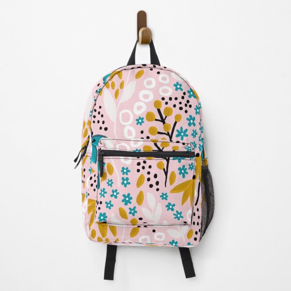 Item preview, Joyful floral with cotton candy pink base designed and sold by Quick Brown Fox Canada.