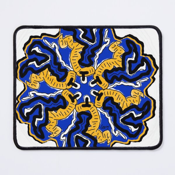Item preview, rosette # 1 blue yellow designed and sold by MentaLee.