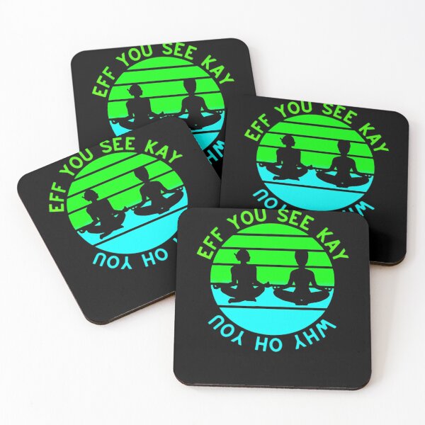 Item preview, Funny Eff You See Kay Why Oh You Sunset Yoga Adult T-Shirt designed and sold by spolayastore.