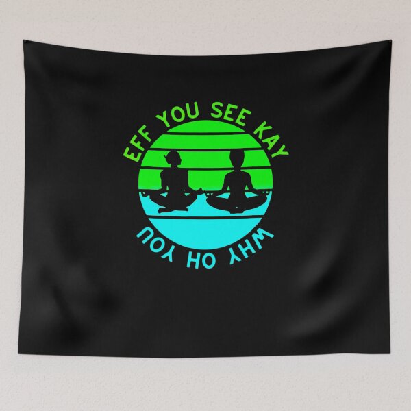 Item preview, Funny Eff You See Kay Why Oh You Sunset Yoga Adult T-Shirt designed and sold by spolayastore.