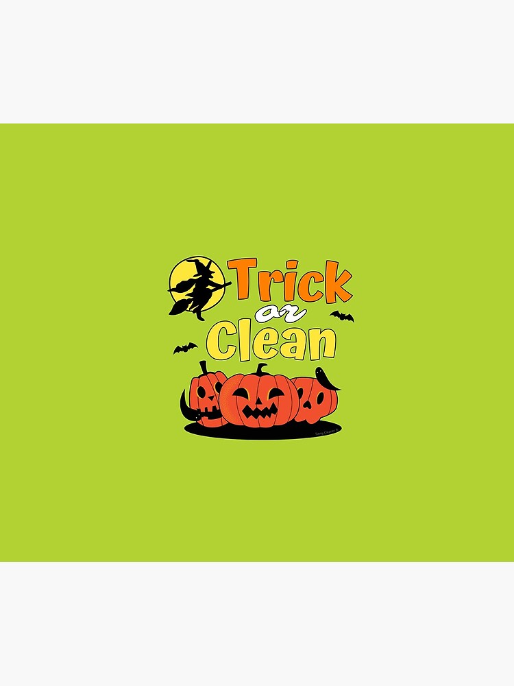 Trick or Clean Witch Broom Halloween Pumpkin Cleaning by SavvyCleaner