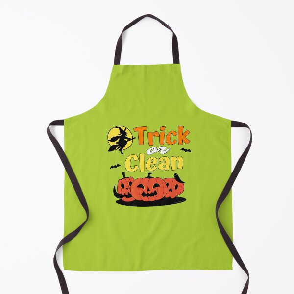 Item preview, Trick or Clean Witch Broom Halloween Pumpkin Cleaning designed and sold by SavvyCleaner.