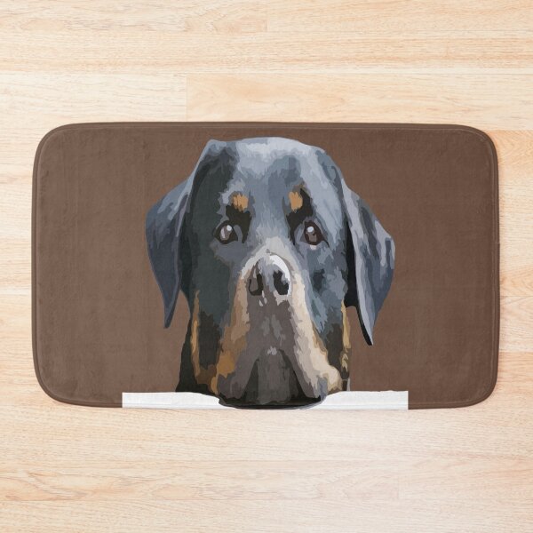 Item preview, Rottweiler Peering Over A White Wall Vector designed and sold by taiche.