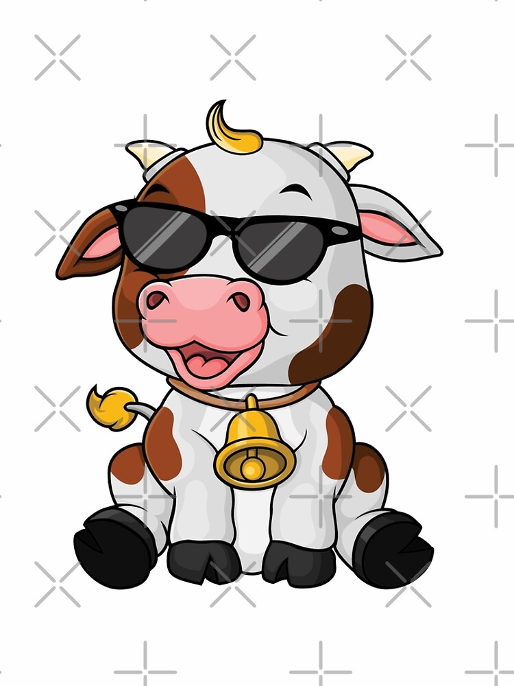 Disover Baby Cow Cute with sunglasses Leggings