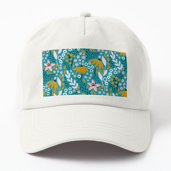 Artikel-Vorschau von Joyful Floral mit lagunenblauer Basis, designt und verkauft von Quick Brown Fox Canada.