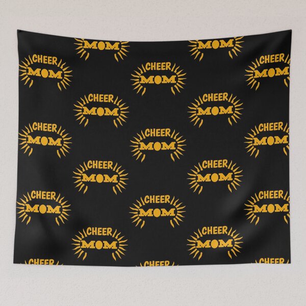 Item preview, Cheer Mom Leopard with Orange and Black Pom Poms designed and sold by The Nova Prints .
