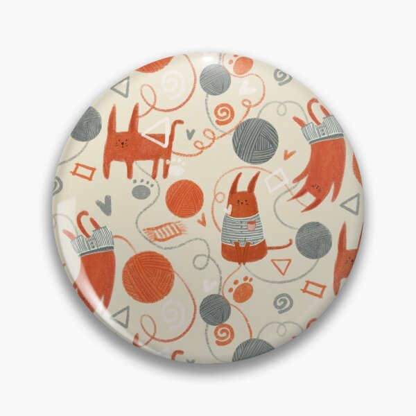 Item preview, Organge funky cats play with yarn strings - dark background designed and sold by ElmLenonn.