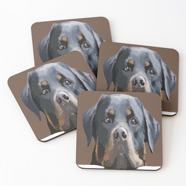 Item preview, Rottweiler Peering Over A White Wall Vector designed and sold by taiche.