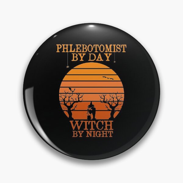 Item preview, Phlebotomist By Day Witch By Night Phlebotomy Halloween Gift Idea For Science Lover Retro Sunset Design designed and sold by Chamssou.