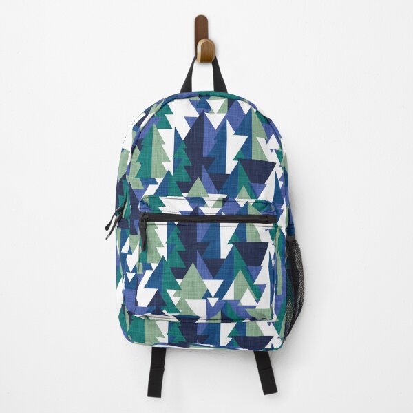 Item preview, Geo forest // oxford navy classic and electric blue pine and jade green geometric triangular pine trees designed and sold by SelmaCardoso.