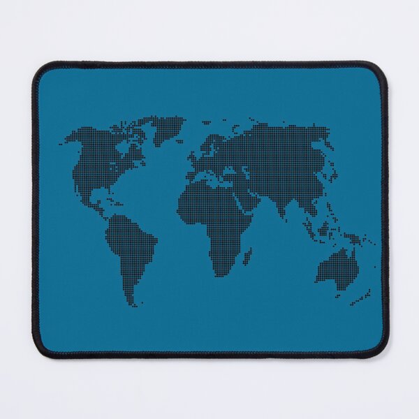 Artikelvorschau, Geografische Weltkarte aus Kreisen - Pixel Map Design Schwarz entworfen und verkauft von ramiro.