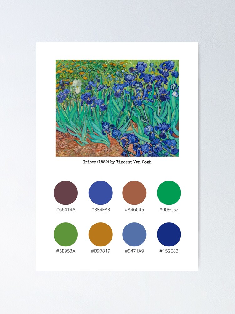 Póster for Sale con la obra «Paleta de colores de lirios (1889) de