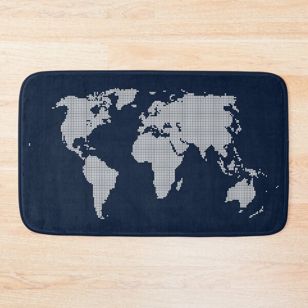 Item preview, World Map Made of Circles - Geographic Pattern Map White Design designed and sold by ramiro.