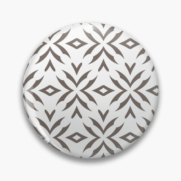 Item preview, Grayish Brown and White Abstract Flower Pattern Pairs 2022 Popular Color Sherwin Williams Garret Gray SW 6075 designed and sold by ColorOfTheYears.