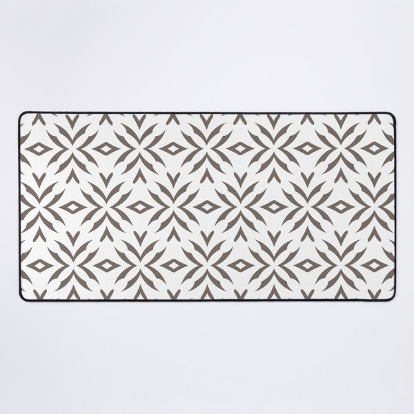 Item preview, Grayish Brown and White Abstract Flower Pattern Pairs 2022 Popular Color Sherwin Williams Garret Gray SW 6075 designed and sold by ColorOfTheYears.