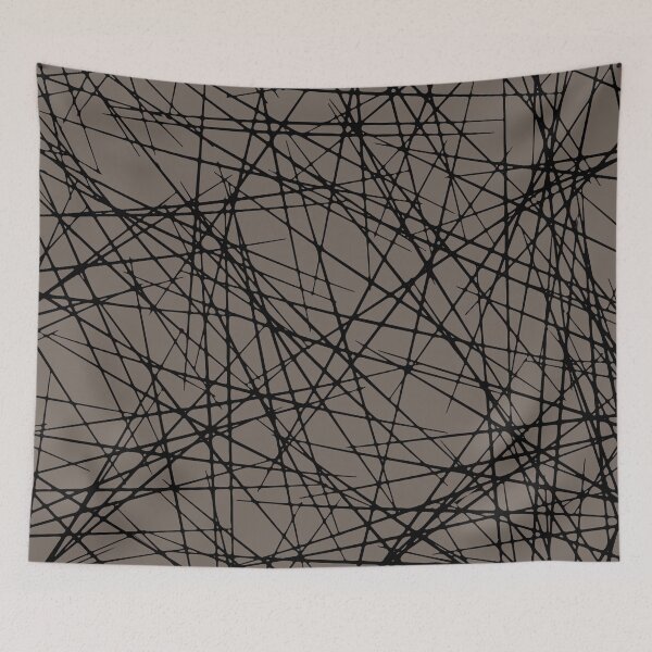 Item preview, Grayish Brown and Black Criss Cross Line Pattern Pairs 2022 Popular Color Sherwin Williams Garret Gray SW 6075 designed and sold by ColorOfTheYears.