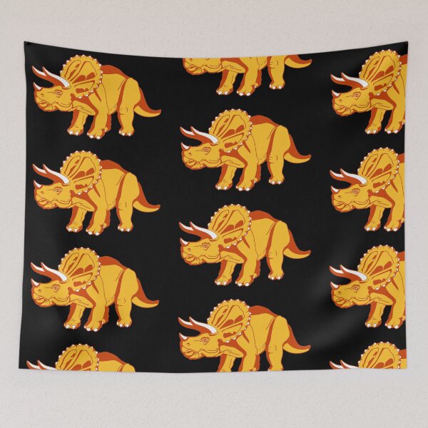Item preview, Orange triceratops drawing print on demand designed and sold by t335.