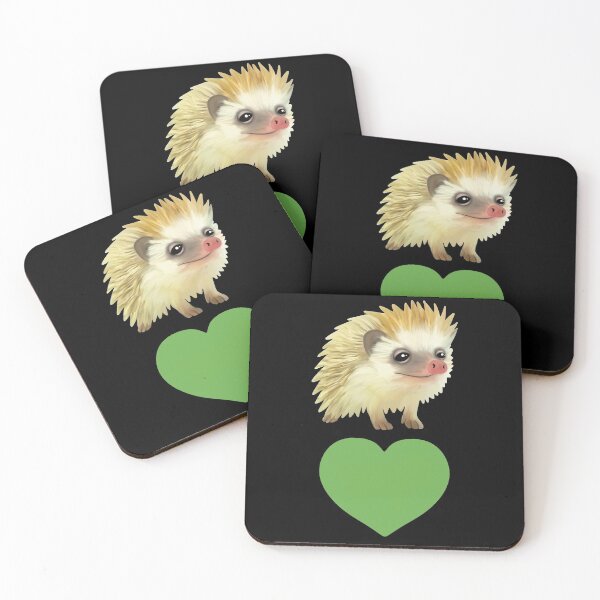 Artikelvorschau, Grünes Herz Lustiger Igel für Igel-Liebhaber entworfen und verkauft von Mochi-Merch.