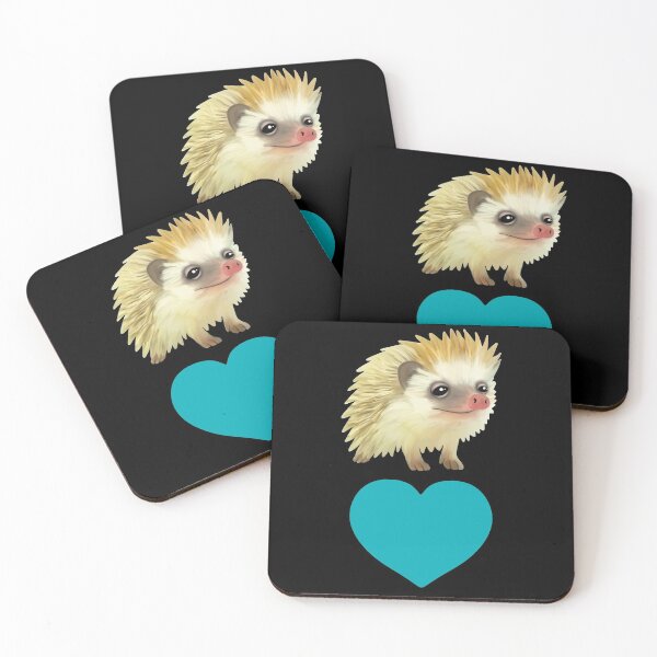 Artikelvorschau, Blaues Herz Lustiger Igel für Igelliebhaber entworfen und verkauft von Mochi-Merch.