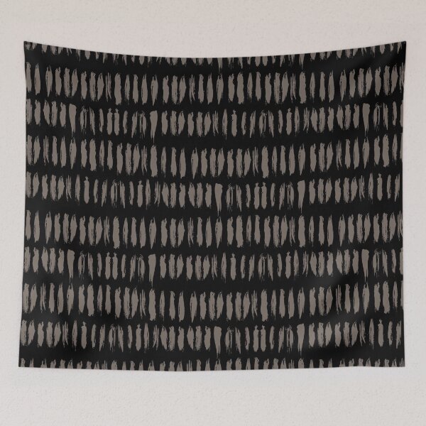 Item preview, Grayish Brown and Black Dash Lines Pattern Pairs 2022 Popular Color Sherwin Williams Garret Gray SW 6075 designed and sold by ColorOfTheYears.