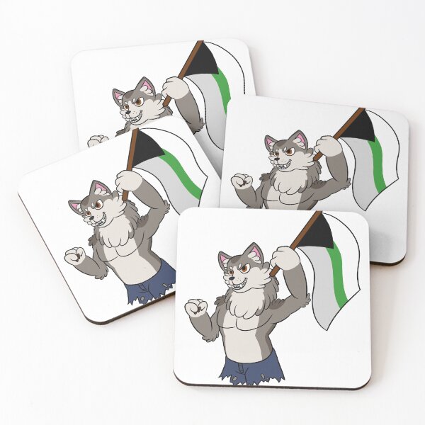 Item preview, Cute Werewolf Says Demi-Aro Pride designed and sold by ThatRadFailure.
