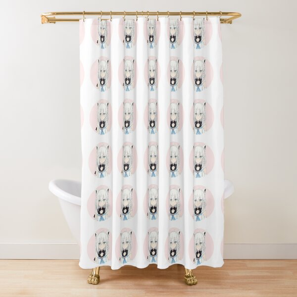 Hololive Shirakami Fubuki Glasses Ramble Shower Curtain for Sale by Comfy- Alligator