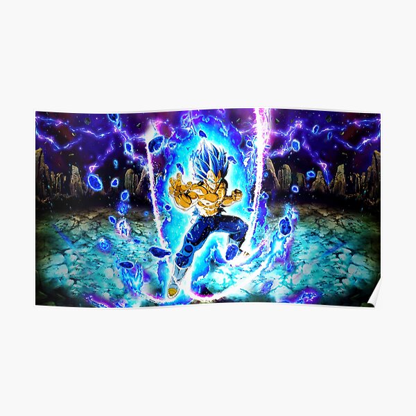 Vegeta Super Saiyan Blue DBS SSB Poster