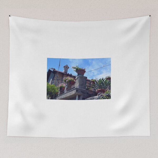 Item preview, House with many flower pots in Portofino designed and sold by oanaunciuleanu.