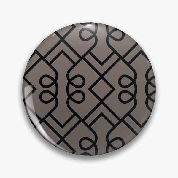 Item preview, Grayish Brown and Black Diamond Loop Pattern Pairs 2022 Popular Color Sherwin Williams Garret Gray SW 6075 designed and sold by ColorOfTheYears.