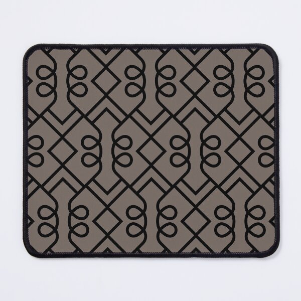 Item preview, Grayish Brown and Black Diamond Loop Pattern Pairs 2022 Popular Color Sherwin Williams Garret Gray SW 6075 designed and sold by ColorOfTheYears.