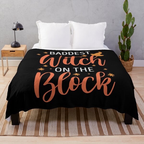 Item preview, Baddest Witch On The Block Funny Wife Halloween Saying Gift Idea Sunset Design designed and sold by Chamssou.