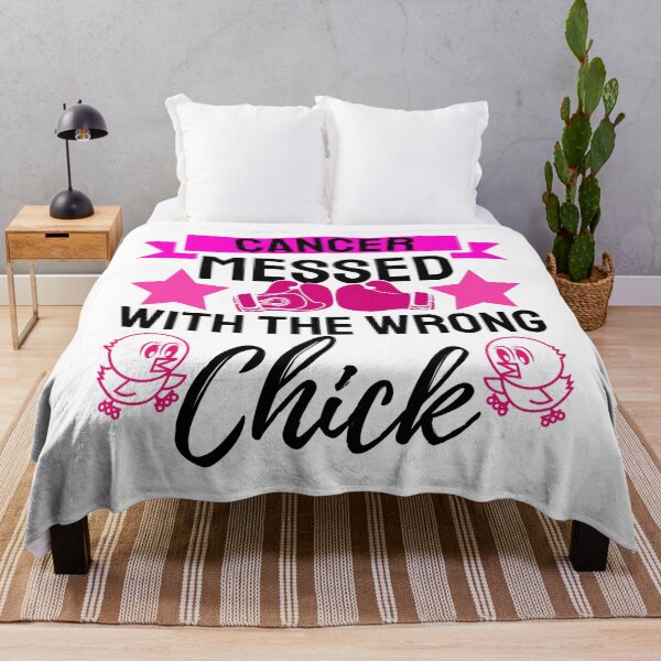 Item preview, Cancer Messed With The Wrong Chick, Breast Cancer Awareness designed and sold by BlackAble.