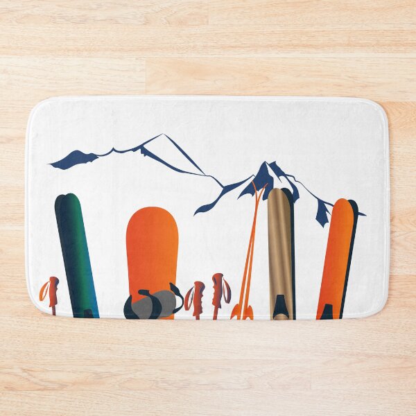 Item preview, Snowy mountain ski and snowboard by leewarddesign designed and sold by leewarddesign.