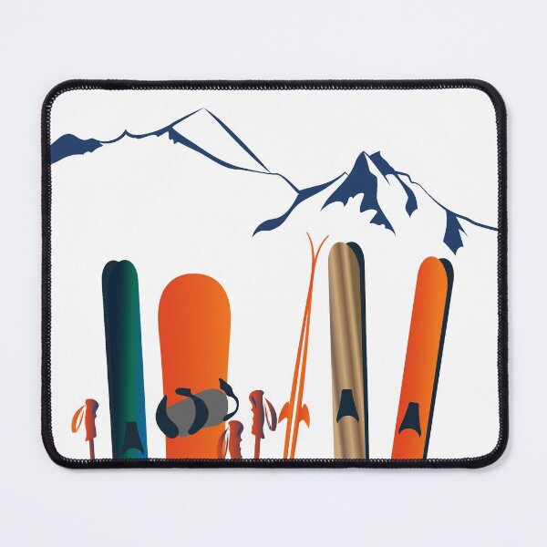 Item preview, Snowy mountain ski and snowboard by leewarddesign designed and sold by leewarddesign.