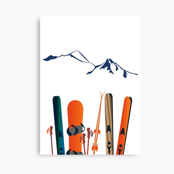 Item preview, Snowy mountain ski and snowboard by leewarddesign designed and sold by leewarddesign.