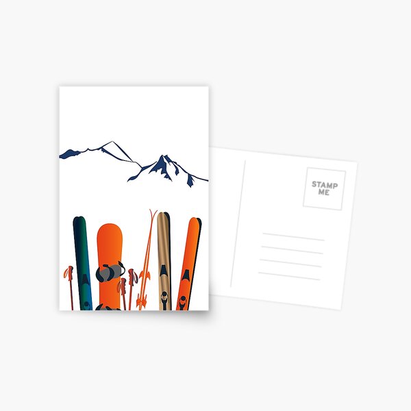 Item preview, Snowy mountain ski and snowboard by leewarddesign designed and sold by leewarddesign.