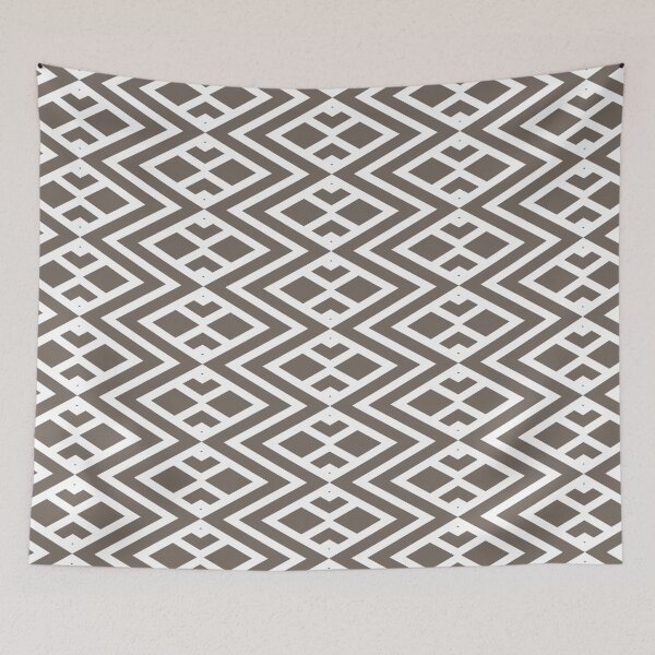 Item preview, Grayish Brown and White Shape Tile Pattern 2 Pairs 2022 Popular Color Sherwin Williams Garret Gray SW 6075 designed and sold by ColorOfTheYears.