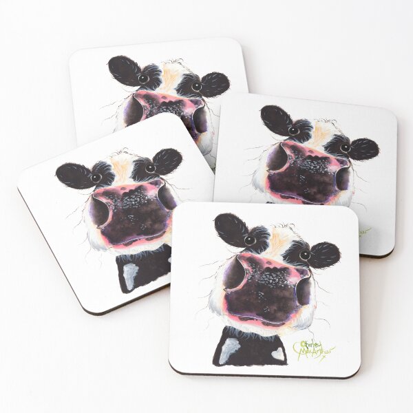 Item preview, COW PRiNT  ' NoSeY CoW DeLiLaH ' BY SHIRLEY MACARTHUR designed and sold by Shirley MacArthur Art.