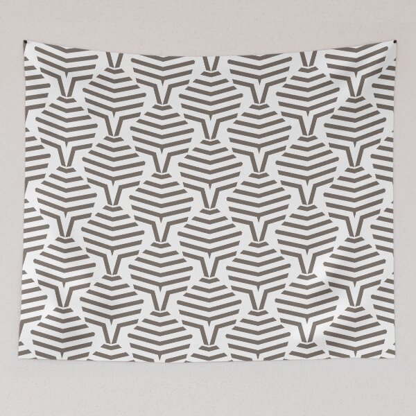 Item preview, Grayish Brown and White Stripe Shape Pattern Pairs 2022 Popular Color Sherwin Williams Garret Gray SW 6075 designed and sold by ColorOfTheYears.