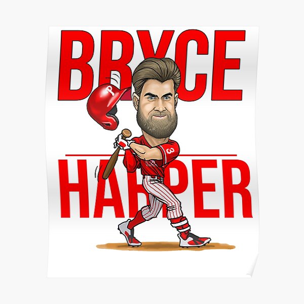 Bryce Harper Caricature  Poster for Sale by JonThill