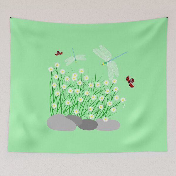 Item preview, DRAGONFLY  IN DAISY BUSH designed and sold by NamSai.
