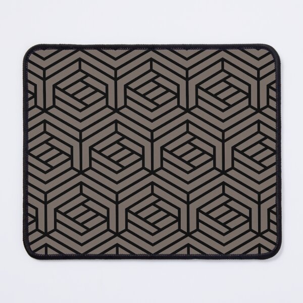 Item preview, Grayish Brown and Black Modern Cube Pattern Pairs 2022 Popular Color Sherwin Williams Garret Gray SW 6075 designed and sold by ColorOfTheYears.