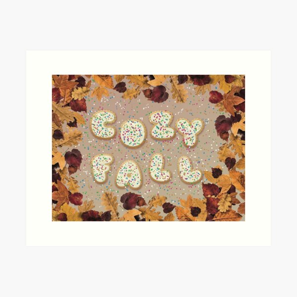 Item preview, Cozy fall - biscuits and leaves designed and sold by FunnyChameleon.