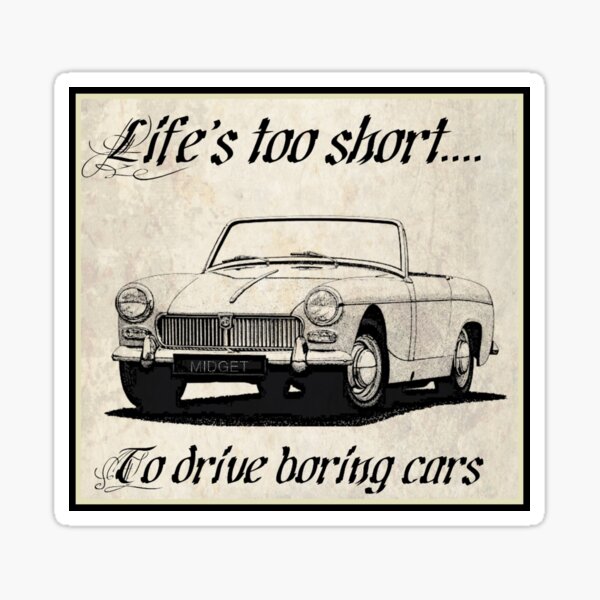 MGB style vintage argent Steering Lock Autocollant Decal Gloss feuilleté